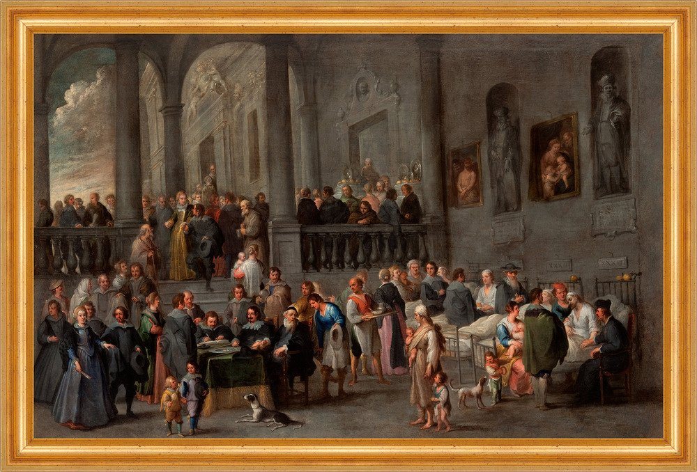 Kunstdruck To Visit the Sick Cornelis de Wael Betten Krankheit Familie B A3 01315, (1 St) von OTTO