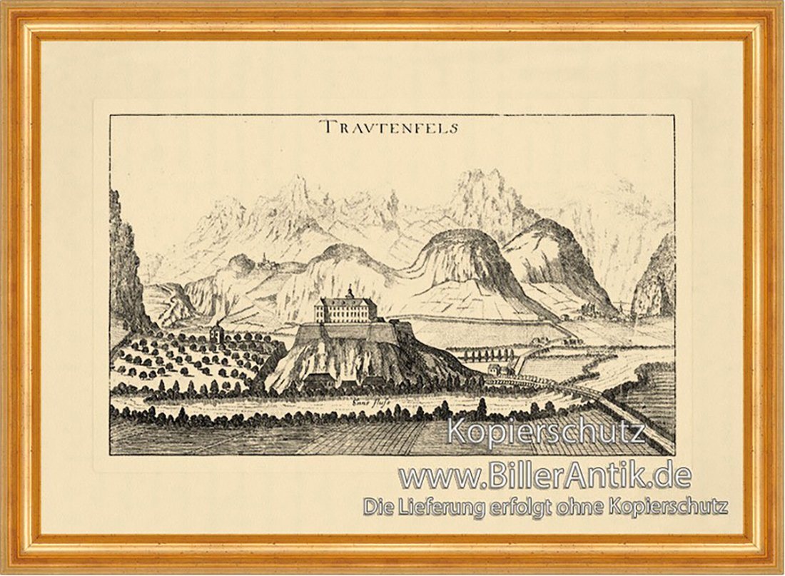 Kunstdruck Trautenfels bei Irdning Vischer Österreich Burgen und Schlösser 946 Ge, (1 St) von OTTO