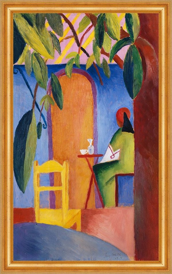 BillerAntik Kunstdruck Türkisches Cafe August Macke Stühle Tisch Bäume Tür Abstrakt B A3 0106, (1 St) von BillerAntik