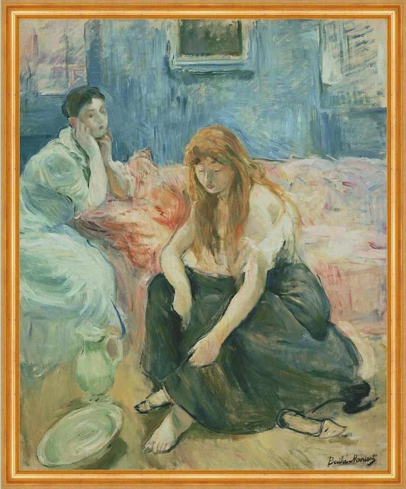 Kunstdruck Two Girls Berthe Morisot Mädchen Frauen Wohnzimmer Kanne Schale Sofa B, (1 St) von OTTO