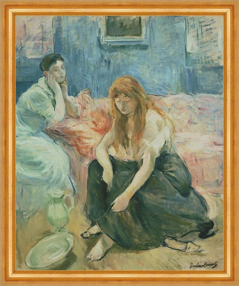 Kunstdruck Two Girls Berthe Morisot Mädchen Wohnzimmer Kanne Schale Sofa B A3 008, (1 St) von OTTO