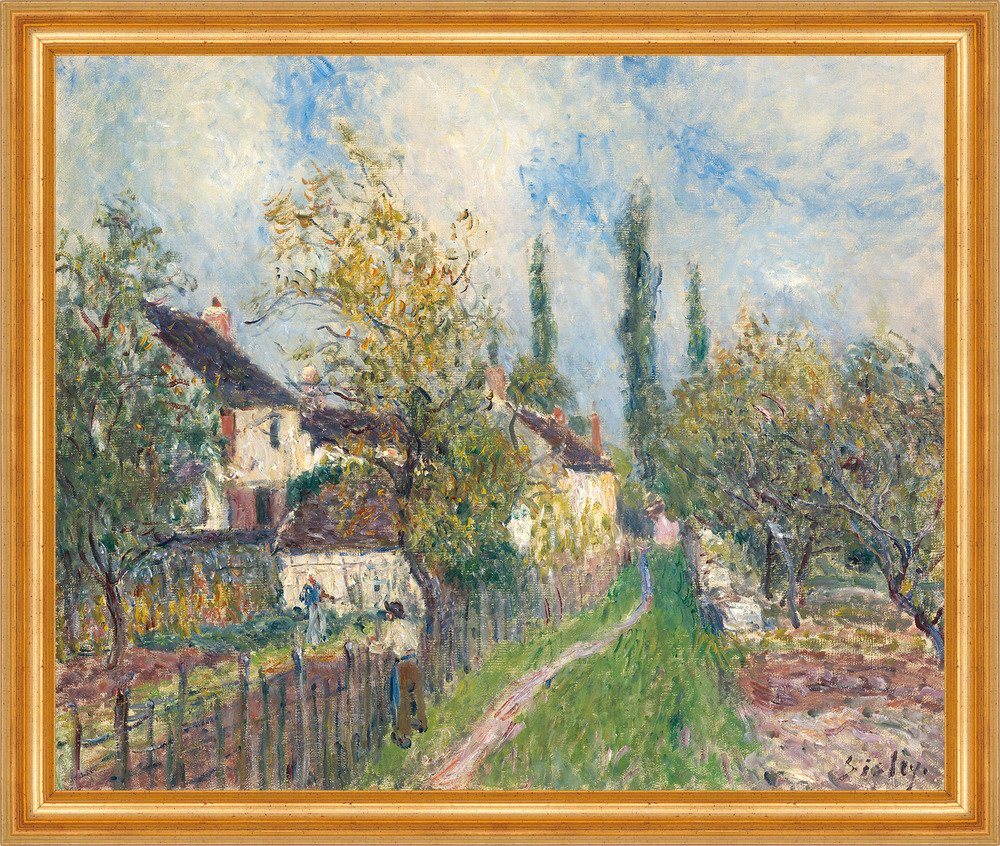 Kunstdruck Un sentier aux Sablons Alfred Sisley Frankreich Dorf Zaun B A3 00415 G, (1 St) von OTTO