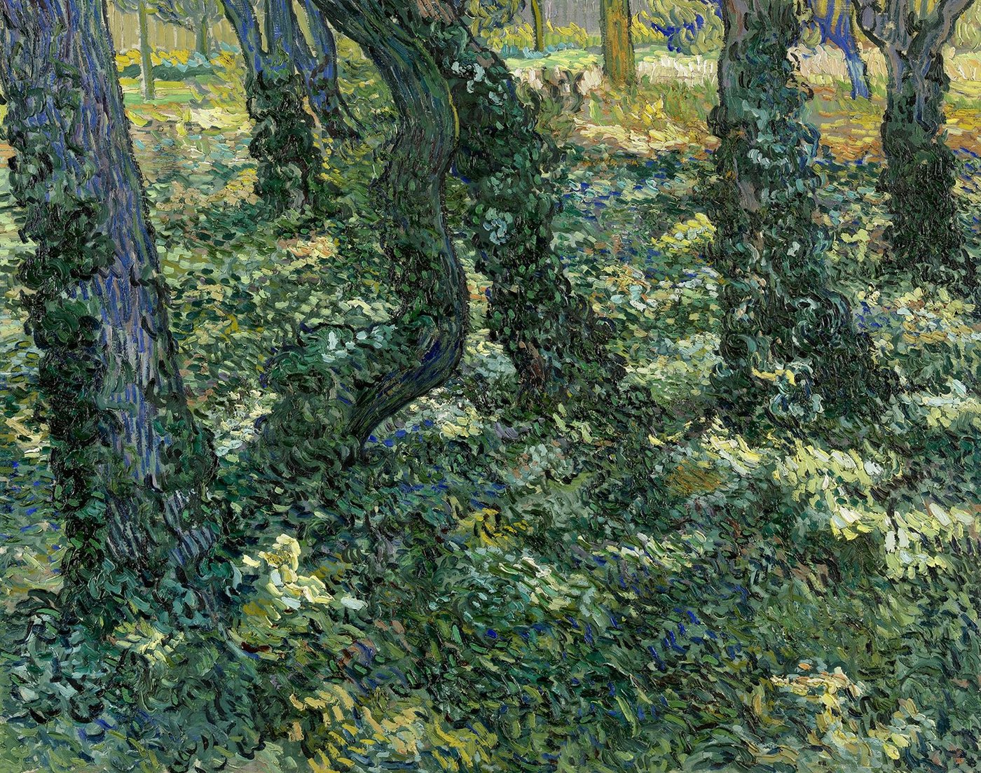 Kunstdruck Undergrowth Vincent van Gogh Wald Unterholz Bäume Gestrüpp Efeu Ranke, (1 St) von OTTO