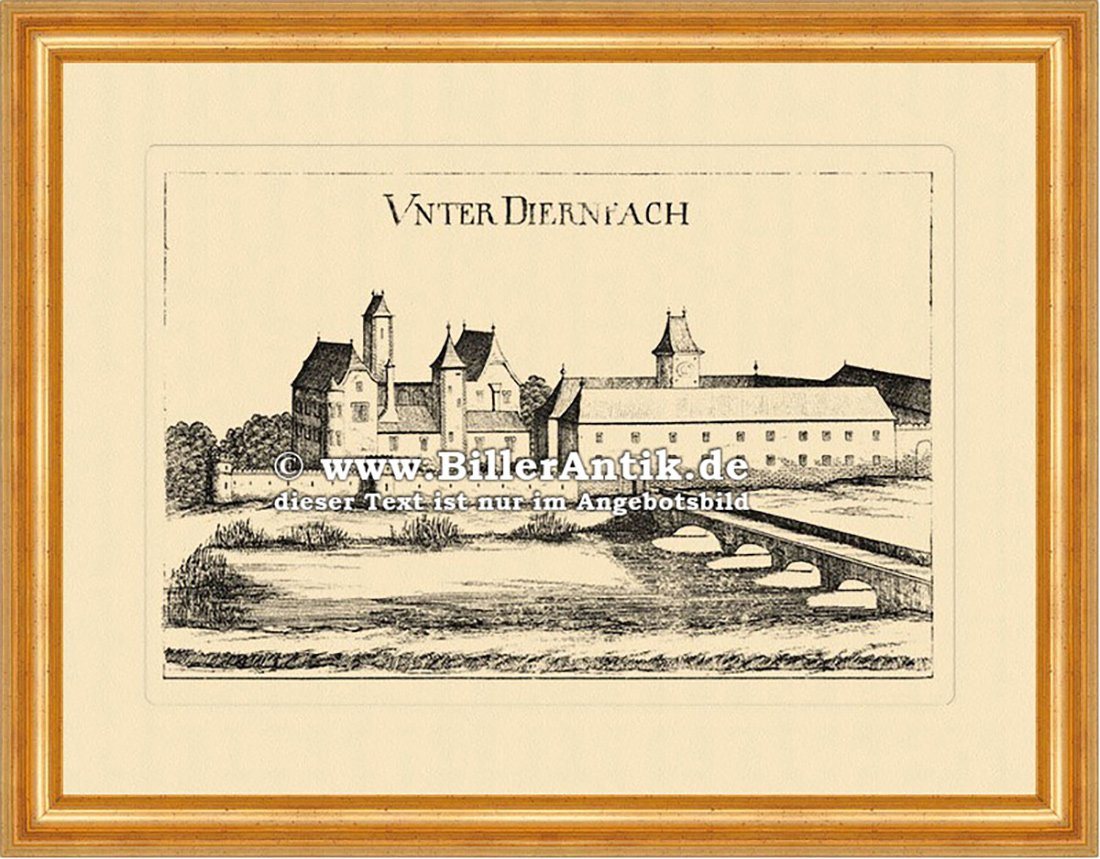 BillerAntik Kunstdruck Unterdürnbach Unter Diernpach Vischer Österreich Burgen u. Schlösser 5, (1 St) von BillerAntik