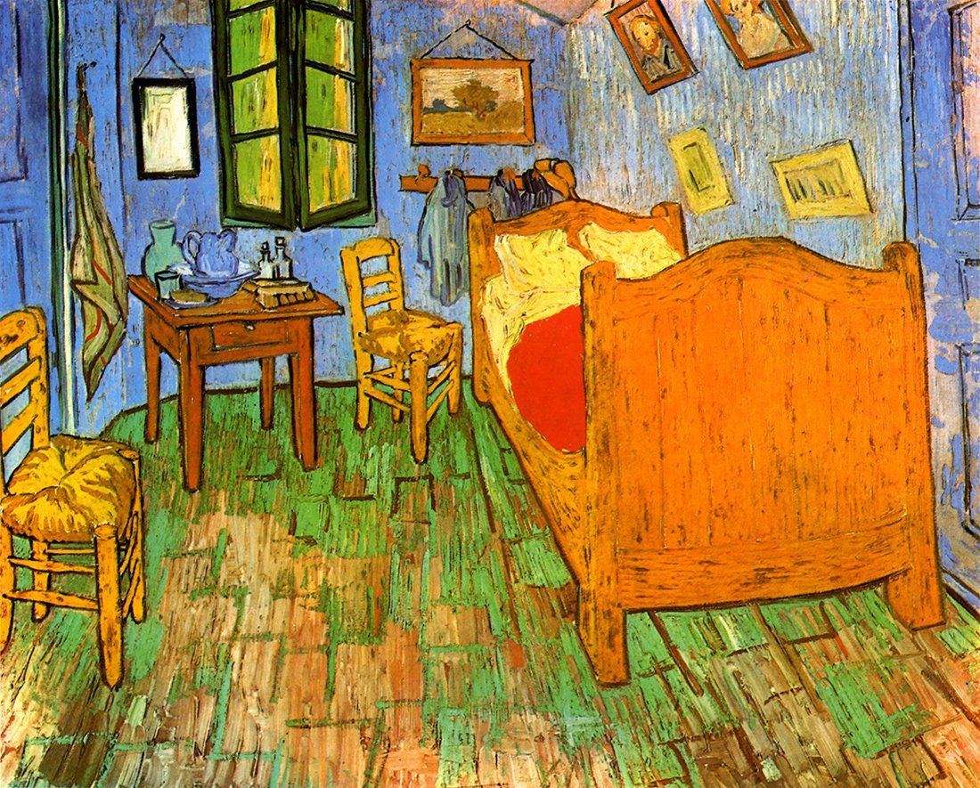 Kunstdruck Van Goghs Schlafzimmer in Arles Bett Vincent van Gogh A3 065, (1 St) von OTTO