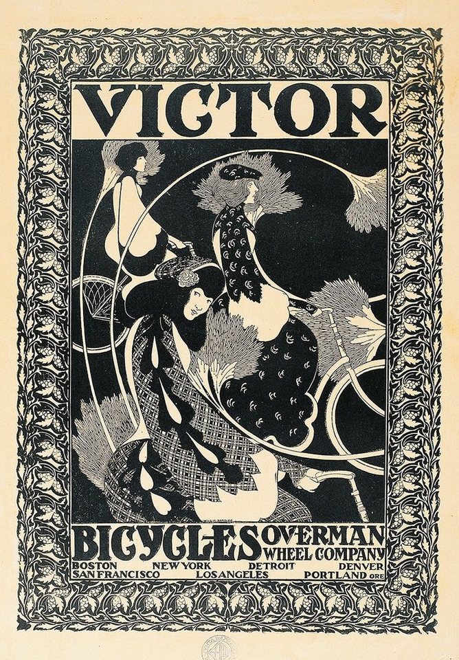 Kunstdruck Victor Bicycles William H. Bradley Räder Frauen Firma Plakat Fahrrad B, (1 St) von OTTO