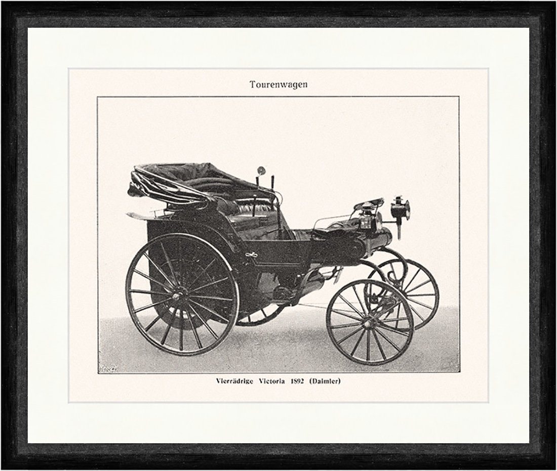 BillerAntik Kunstdruck Vierrädrige Victoria Daimler Tourenwagen Zweisitzer Faks Sport 050, (1 St) von BillerAntik