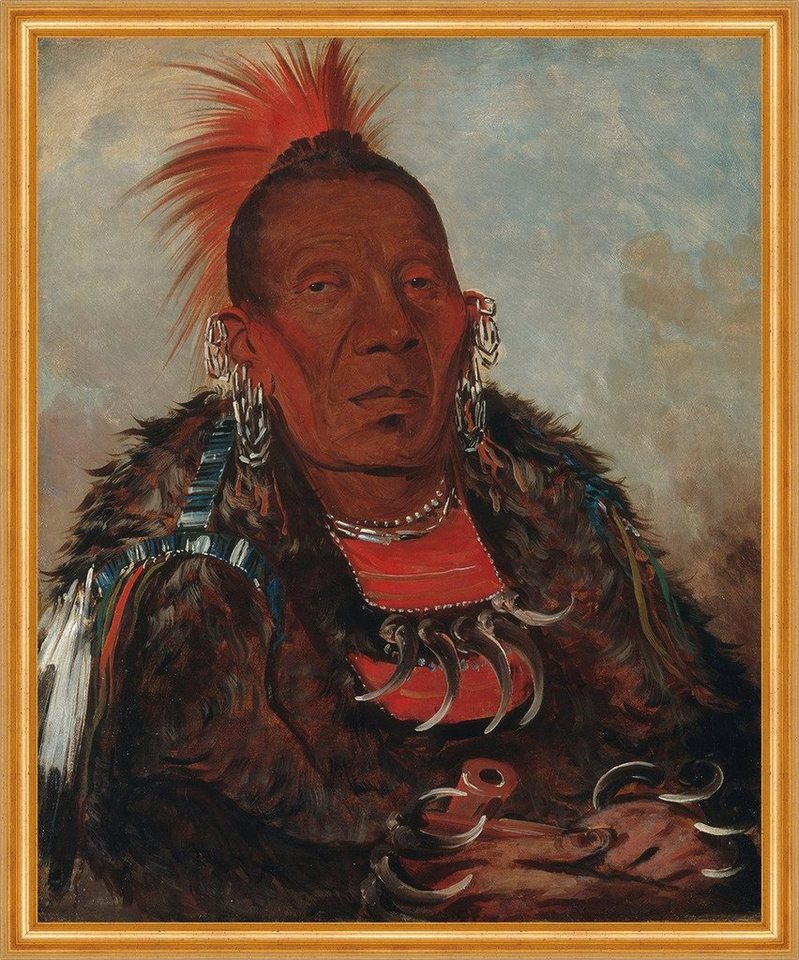 Kunstdruck Wah-ro-nee-sah, The Surrounder, Chief of the Tribe Catlin B A2 01983 G, (1 St) von OTTO