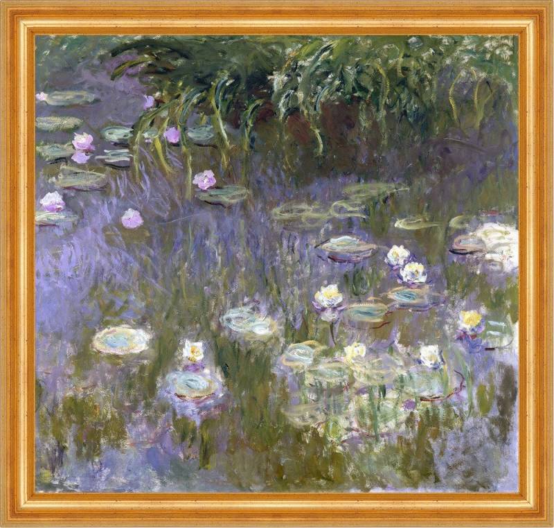 BillerAntik Kunstdruck Water Lilies Claude Monet Wasserlilien Blüten Pflanzen Teich B A3 0127, (1 St) von BillerAntik