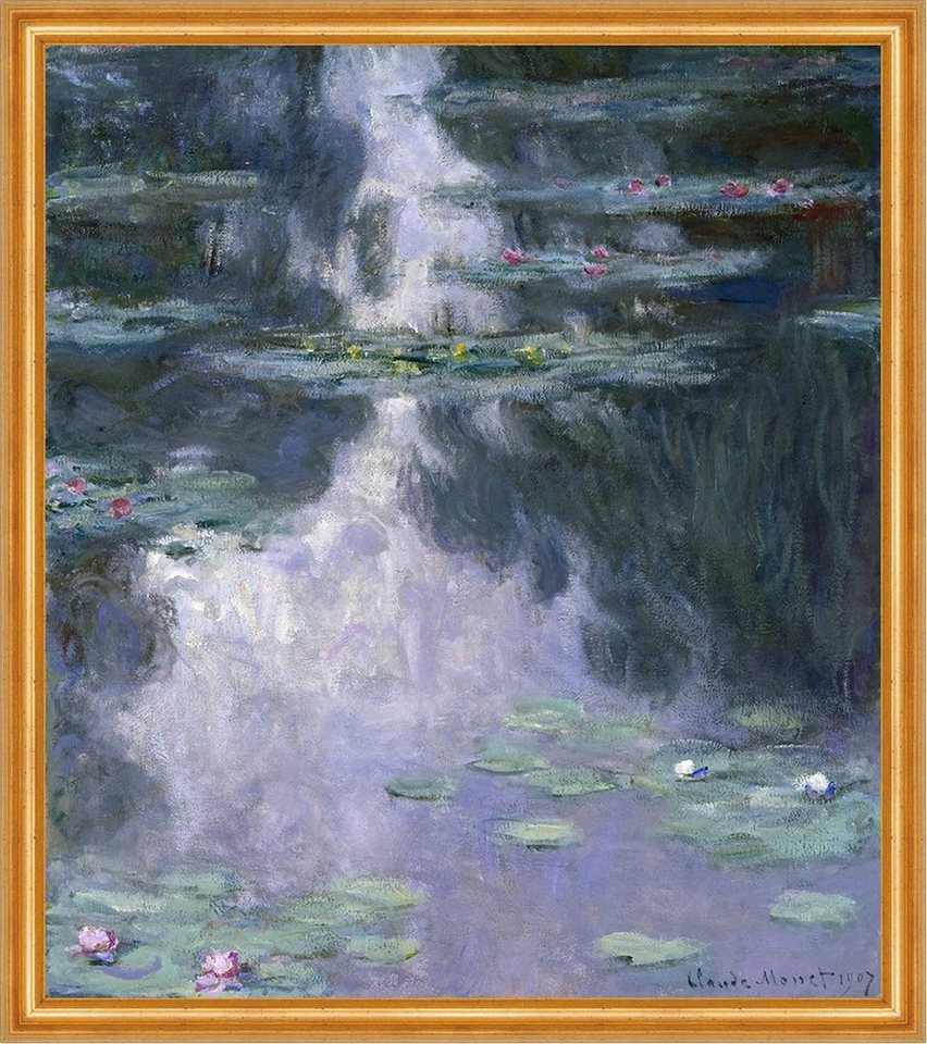 Kunstdruck Water Lilies. Nympheas Claude Monet Pflanzen Wasser Blumen See Teich B, (1 St) von OTTO