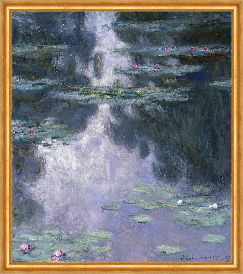 BillerAntik Kunstdruck Water Lilies. Nympheas Claude Monet Pflanzen Wasser Blumen See Teich B, (1 St) von BillerAntik