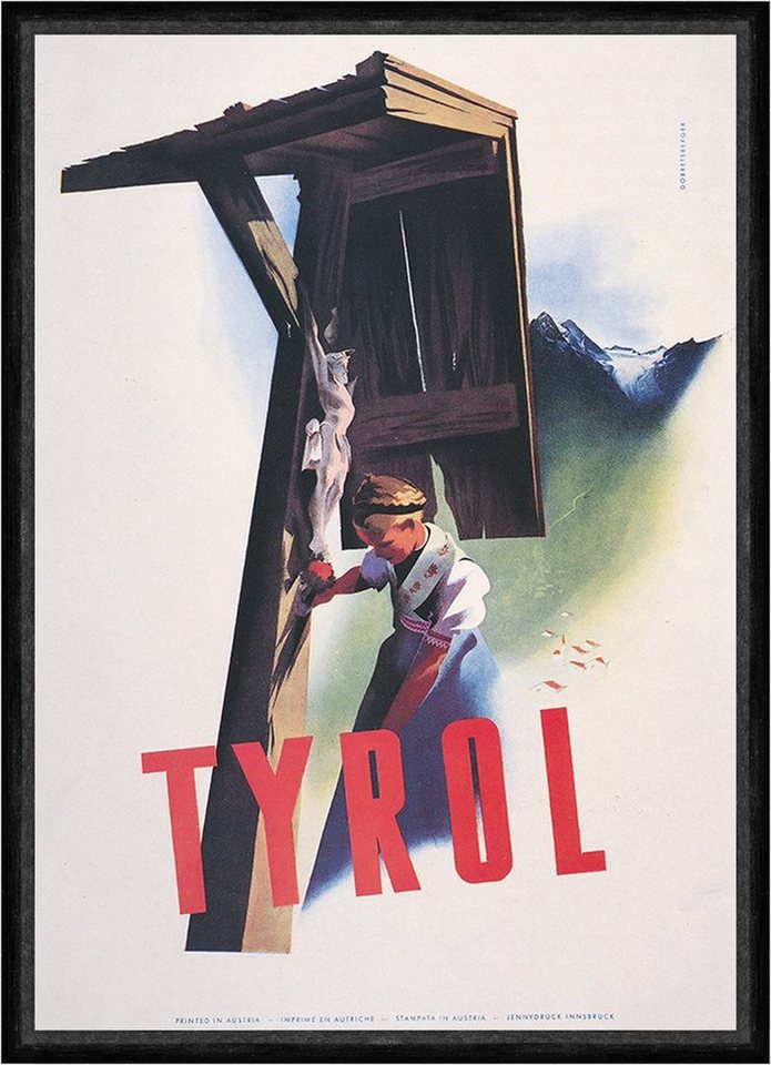 Kunstdruck Werbeplakat von Dobretzberger: Tyrol Tirol Blume Tuch Faks_Werbung 09, (1 St) von OTTO