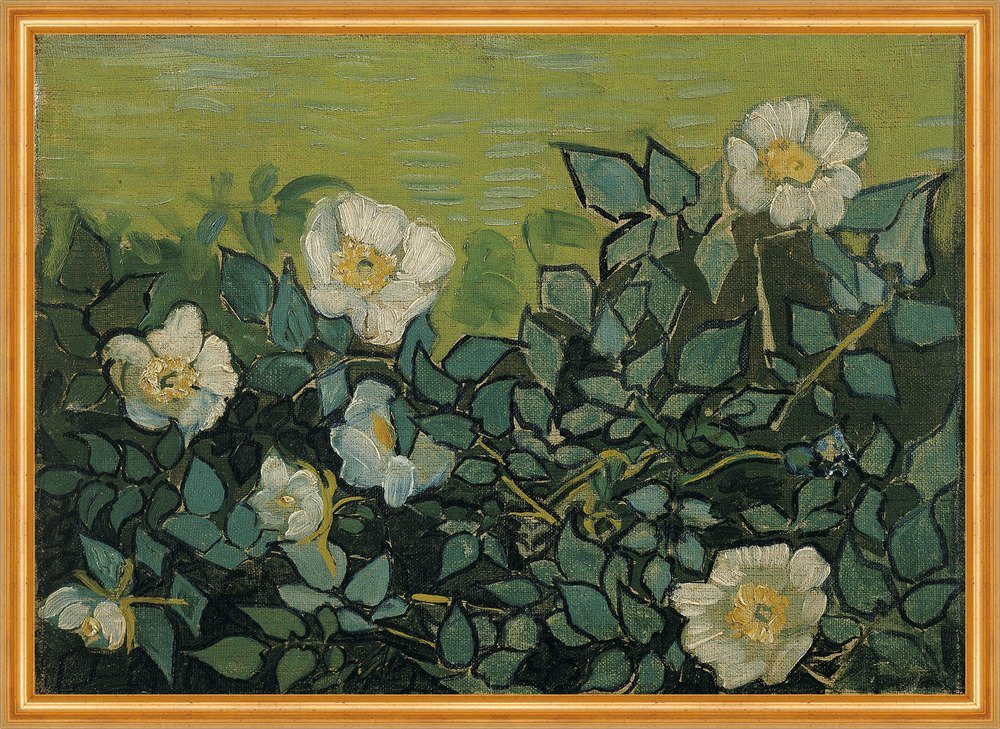 Kunstdruck Wild roses Vincent van Gogh Blumen Pflanzen Wildrosen Blüten B A2 0337, (1 St) von OTTO