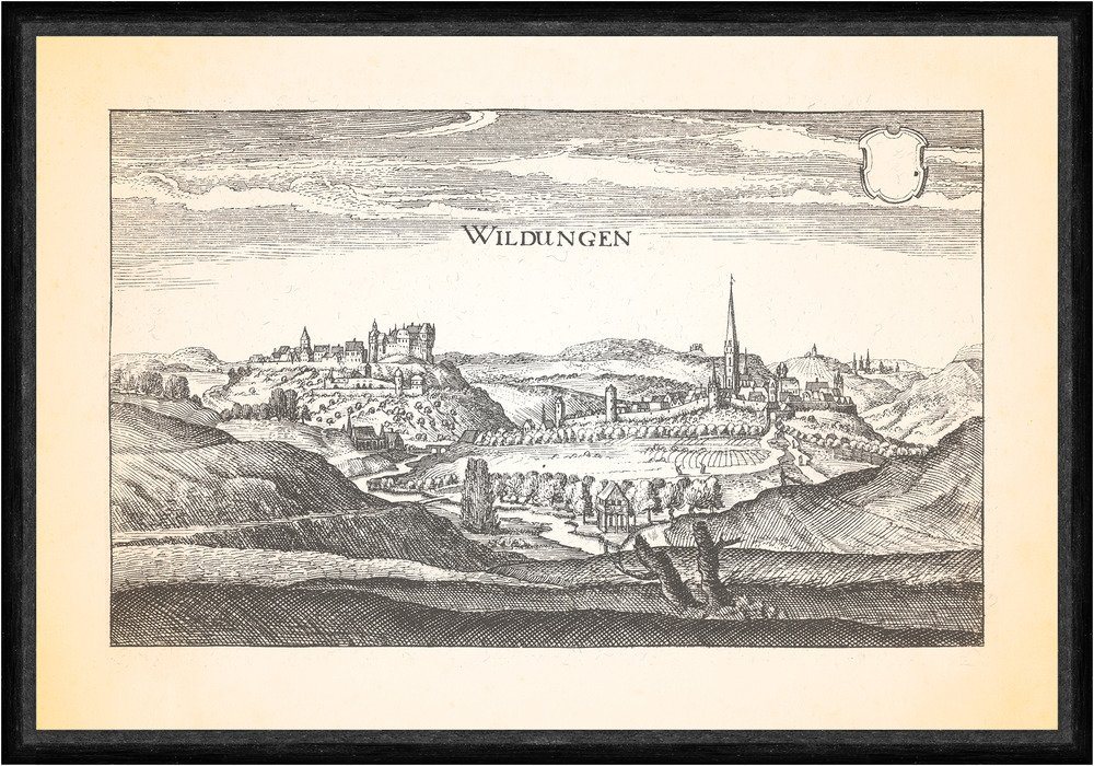 Kunstdruck Wildungen Staatsbad Quellenmuseum Schloss Friedrichstein Faks_Merian, (1 St) von OTTO