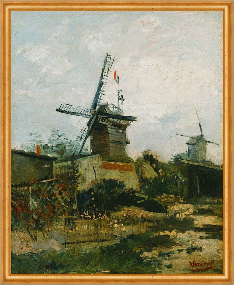 BillerAntik Kunstdruck Windmills on Montmartre Vincent van Gogh Windmühlen Räder B A2 03307 G, (1 St) von BillerAntik