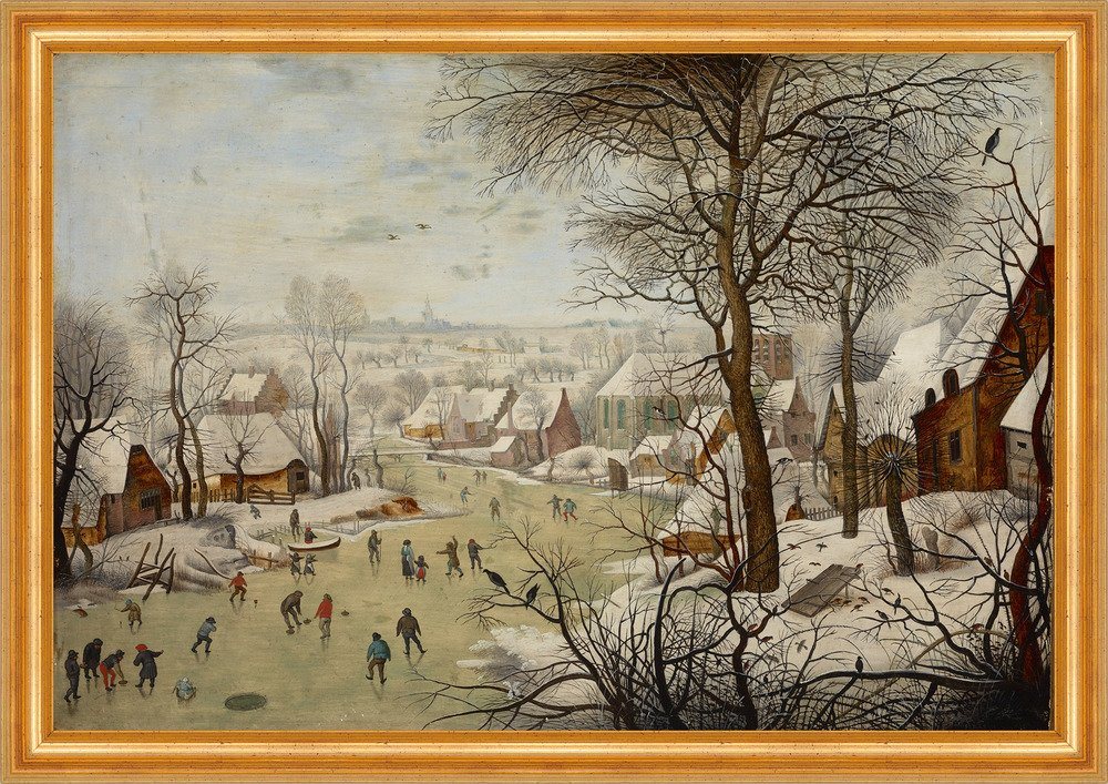 Kunstdruck Winter Landscape with Bird-trap Pieter Brueghel der Jüngere B A3 03123, (1 St) von OTTO