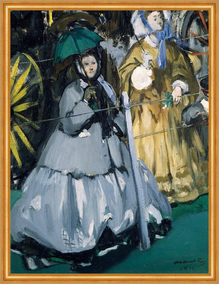 Kunstdruck Women at the Races Edouard Manet Schirme Mode Rennen Zaun B A2 01480 G, (1 St) von OTTO