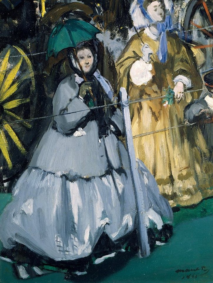 Kunstdruck Women at the Races Edouard Manet Schirme Mode Rennen Zaun Publikum B A, (1 St) von OTTO