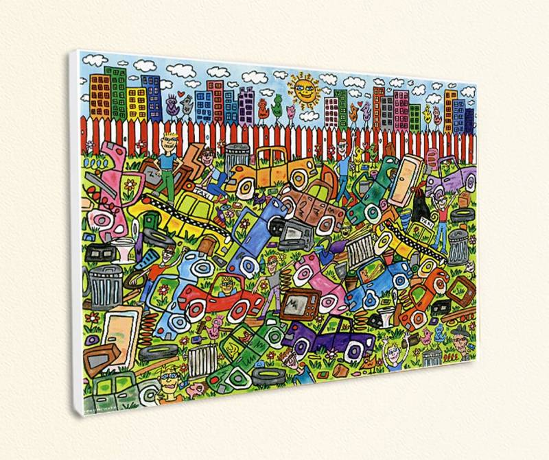 BillerAntik Kunstdruck You don't have to pay to play Zaun Schrott Poster Rizzi Platte 40, (1 St) von BillerAntik