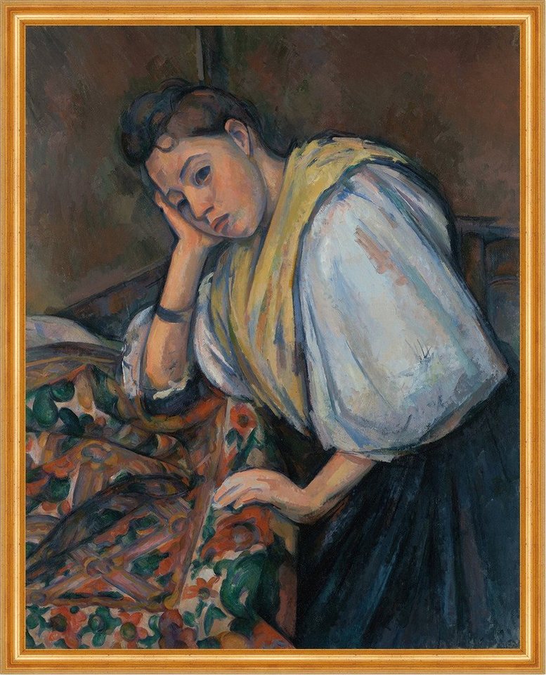 Kunstdruck Young Italian Woman at a Table Paul Cezanne Italienerin Tisch B A2 029, (1 St) von OTTO
