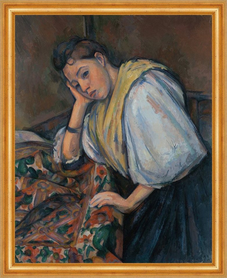 Kunstdruck Young Italian Woman at a Table Paul Cezanne Italienerin Tisch B A3 029, (1 St) von OTTO