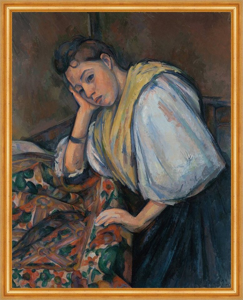 Kunstdruck Young Italian Woman at a Table Paul Cezanne Italienerin Tisch Tücher B, (1 St) von OTTO