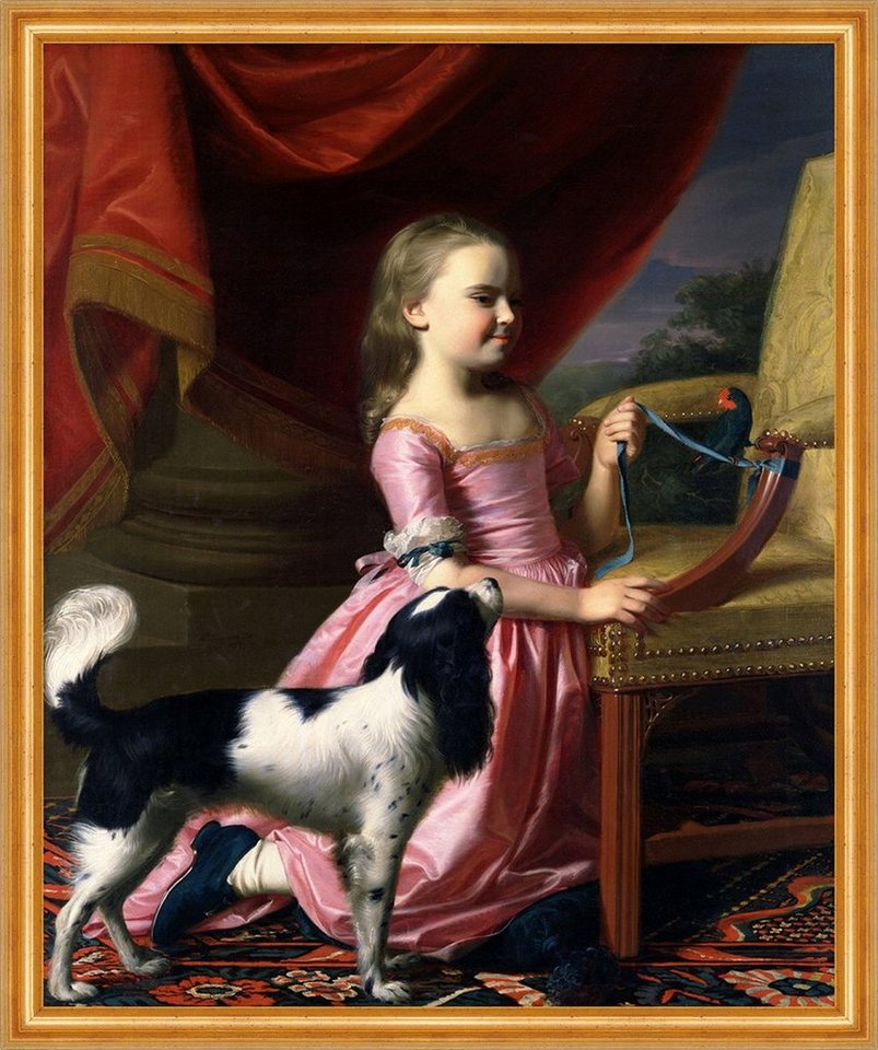 Kunstdruck Young Lady with a Bird and a Dog John Singleton Copley Kind Haustiere, (1 St) von OTTO