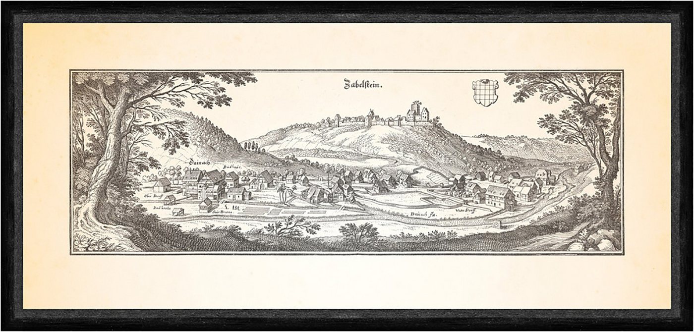 Kunstdruck Zabelstein Bad Teinach-Zavelstein Schwabn Stauferburg Faks_Merian 087, (1 St) von OTTO