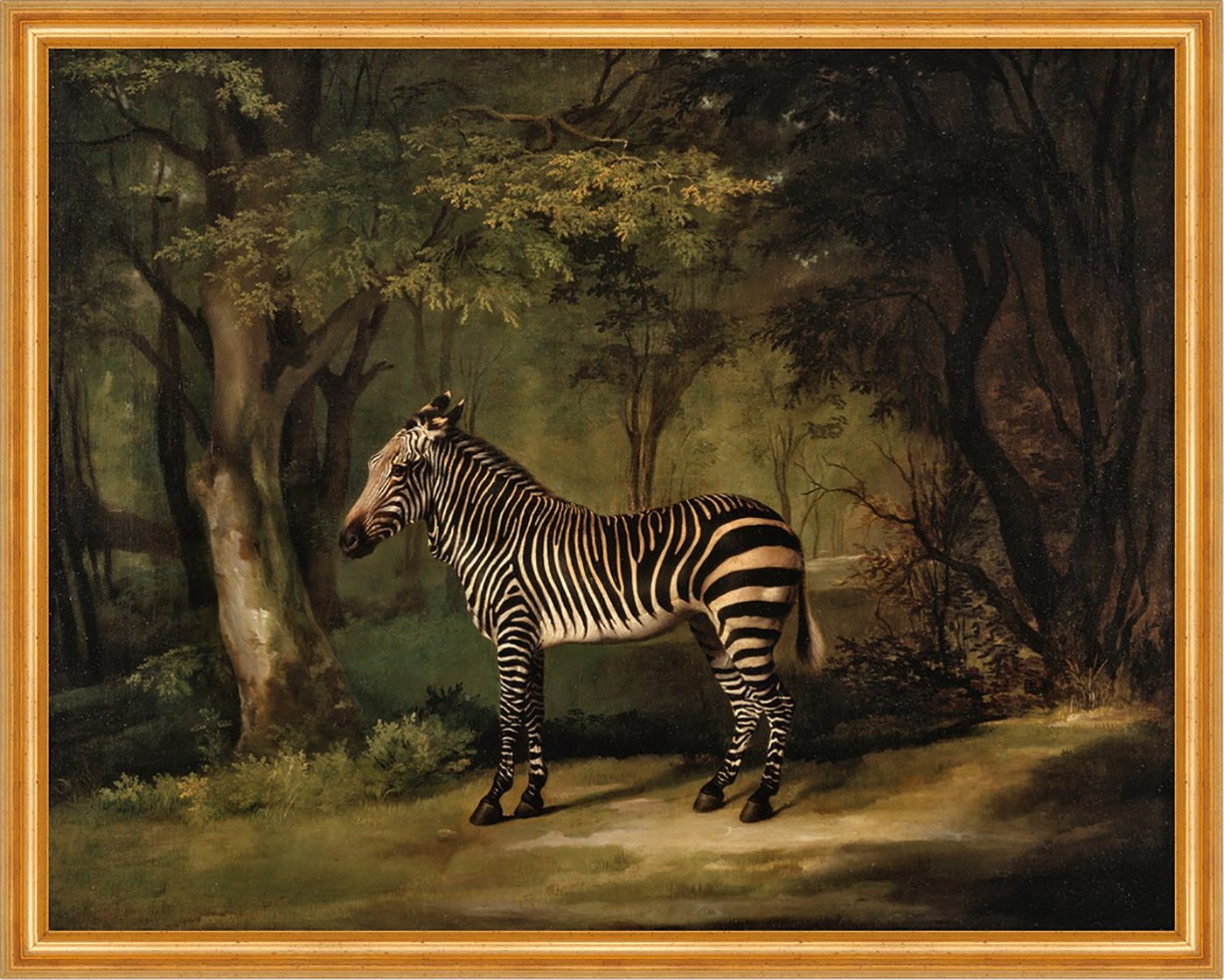 Kunstdruck Zebra George Stubbs Tiere Wald Bäume Streifen Pferde Lichtung B A1 020, (1 St) von OTTO
