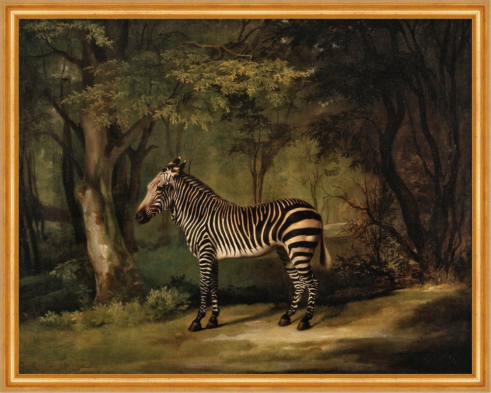 Kunstdruck Zebra George Stubbs Tiere Wald Bäume Streifen Pferde Lichtung B A2 020, (1 St) von OTTO