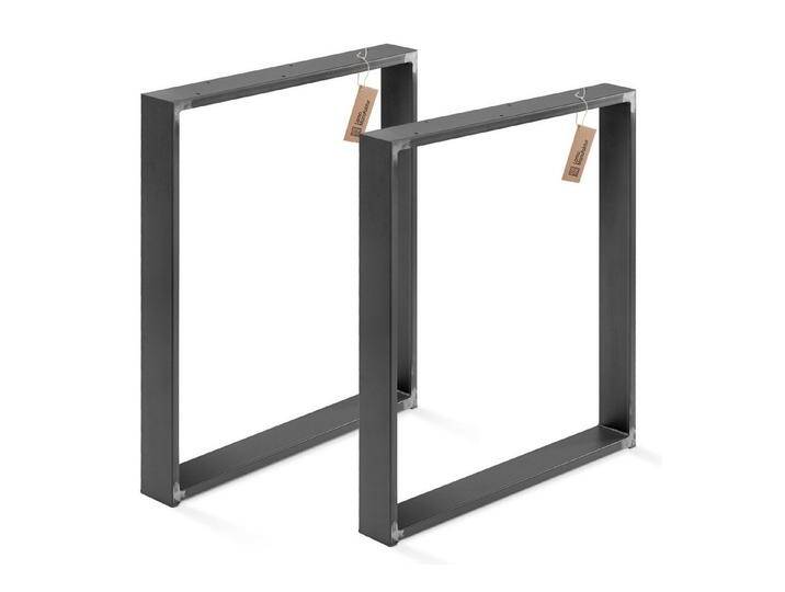LAMO Manufaktur Tischgestell Simple Light Tischbeine (SET, 2er-Set Tischkufen), Industriestahl pulverbeschichtet, weiß, Rohstahl mit Klarlack von OTTO