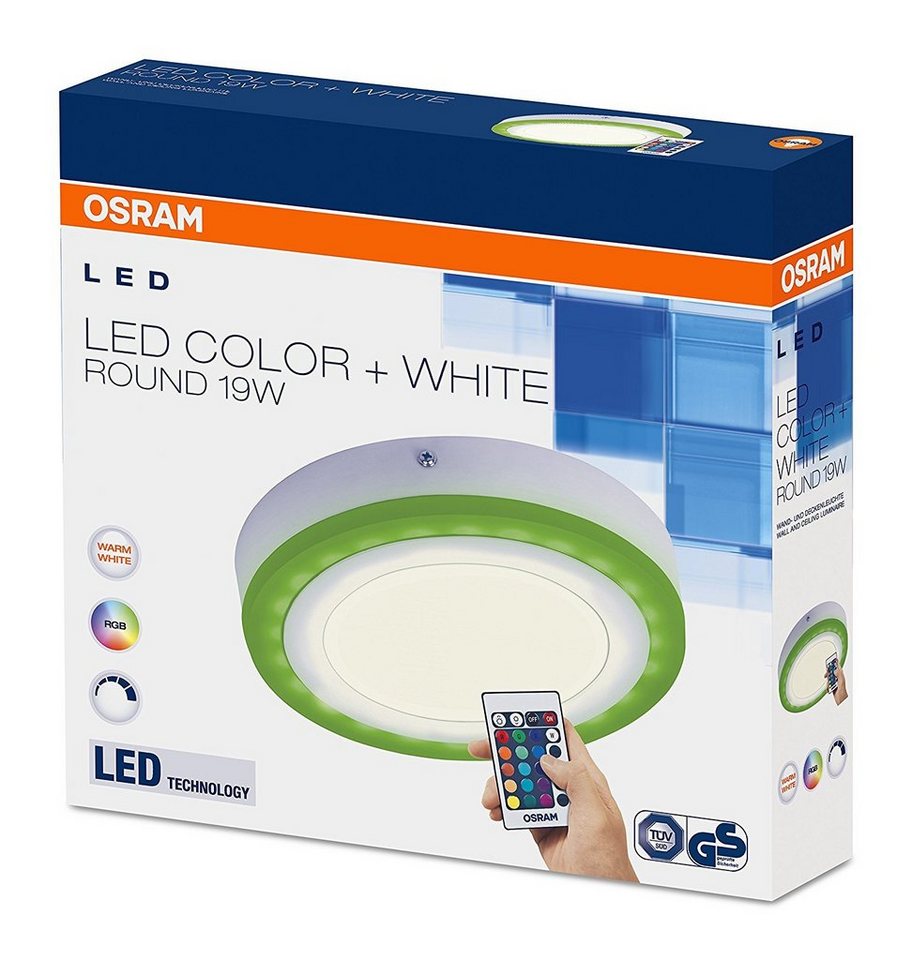 LED-Leuchtmittel Osram LED Wandlampe Deckenleuchte weiß rund Ø20cm 19W RGBW bunt & von OTTO
