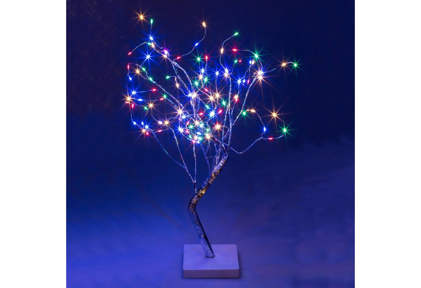 Out of the Blue LED-Lichterkette Bunter LED Lichterbaum 108 farbige LEDs Batterie mit Timer, 108-flammig von Out of the Blue