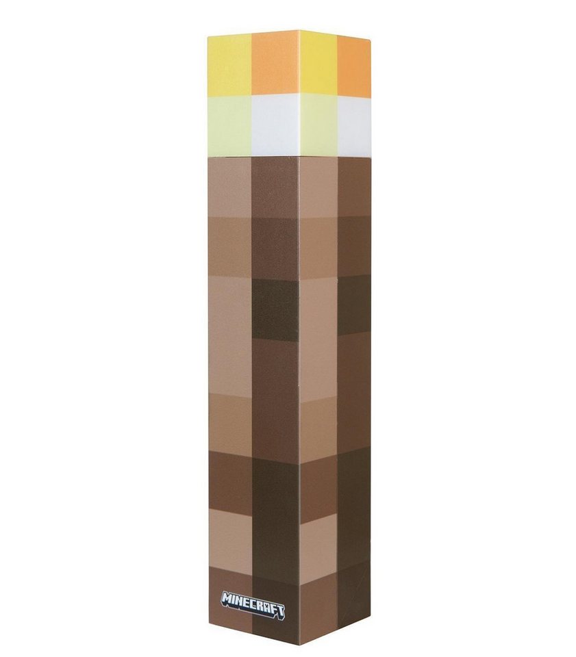 LED Tischleuchte MINECRAFT, H 28 cm, Braun, Gelb, Weiß, Kunststoff, Ein-/Ausschalter, LED fest integriert, Akkubetrieben, mit USB-Anschluss und Ladekabel von OTTO