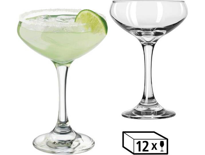 LIBBEY Champagnerglas Libbey Trinkglas, 12er Set -PERCEPTION-, Glas, 251 ml, hochwertig verarbeitet, im modernen Design, weiß von OTTO