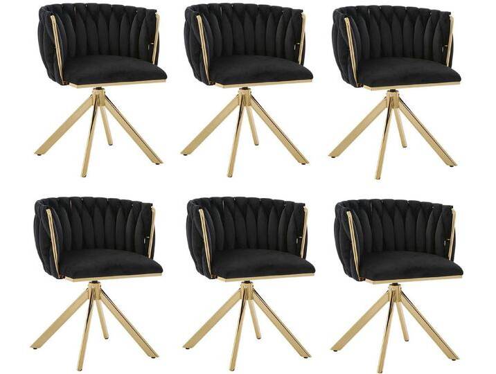 LVHOM Armlehnstuhl Set, 180° drehbar mit runden Rückenlehne, Wohnzimmerstuhl aus Samt (2er-Set, erogonomer Ringrücken, höhenverstellbare Anti-Rutsch-Gleiter, Adaptiver Rutschschutz, Max. Belastbarkeit (150 kg), Atmungsaktiver Velours, Orthopädischer Halt, 6 St), für Homeoffice/Büro/Lounge/Gaming 4 Trendfarben, 3 Rahmenfarbe, schwarz LVHOM Armlehnstuhl Set, 180° drehbar mit runden Rückenlehne, Wohnzimmerstuhl aus Samt (2er-Set, erogonomer Ringrücken, höhenverstellbare Anti-Rutsch-Gleiter, Adaptiver Rutschschutz, Max. Belastbarkeit (150 kg), Atmungsaktiver Velours, Orthopädischer Halt, 6 St), für Homeoffice/Büro/Lounge/Gaming 4 Trendfarben, 3 Rahmenfarbe, schwarz von OTTO