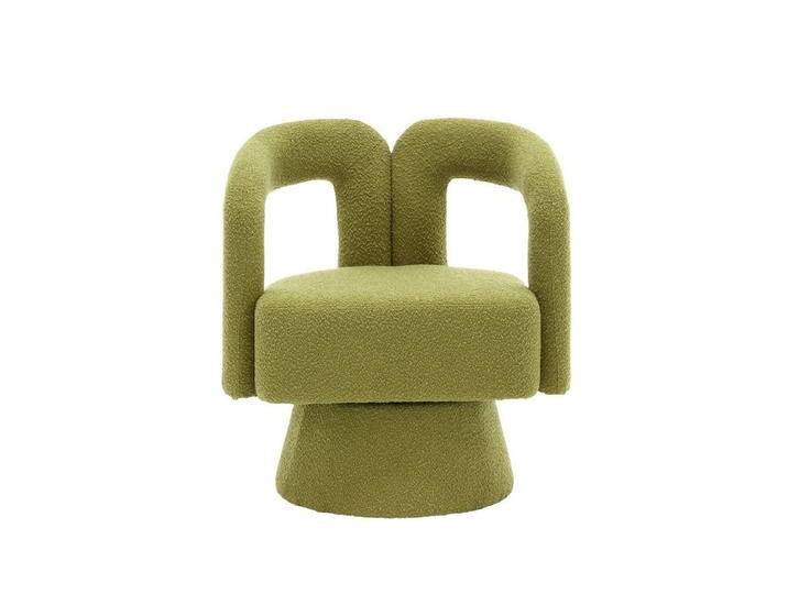 LVHOM Drehsessel M-Form 360 Grad drehbare Cuddle Barrel-Akzentstühle (runde Sessel mit breiter Polsterung, flauschiger Stoffstuhl, 1-St), für Wohnzimmer, Schlafzimmer, Büro, Wartezimmer, grün von OTTO
