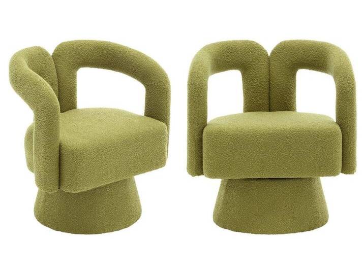 LVHOM Drehsessel M-Form 360 Grad drehbare Cuddle Barrel-Akzentstühle (runde Sessel mit breiter Polsterung, flauschiger Stoffstuhl, 2-St), für Wohnzimmer, Schlafzimmer, Büro, Wartezimmer von OTTO