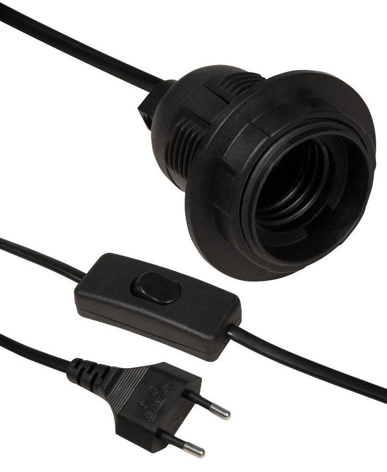 Lampenfassung Euro-Netzkabel mit Schnurschalter und E27 Fassung, 3,5m, schwarz Lampenfassung Euro-Netzkabel mit Schnurschalter und E27 Fassung, 3,5m, schwarz von OTTO