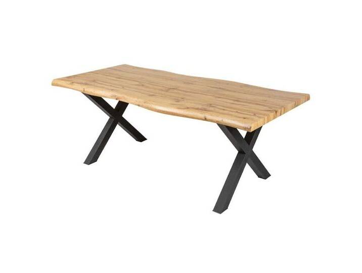 LebensWohnArt Esstisch Wildeiche-Design Esstisch OAKLAND 180cm Metallgestell 5cm Baumkante LebensWohnArt Esstisch Wildeiche-Design Esstisch OAKLAND 180cm Metallgestell 5cm Baumkante von OTTO