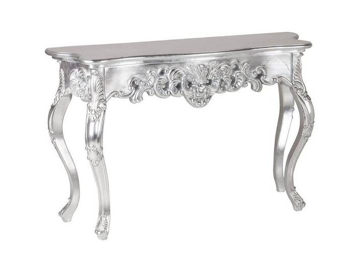 LebensWohnArt Konsolentisch Barocke Konsole KINGDOM 110cm silber von OTTO