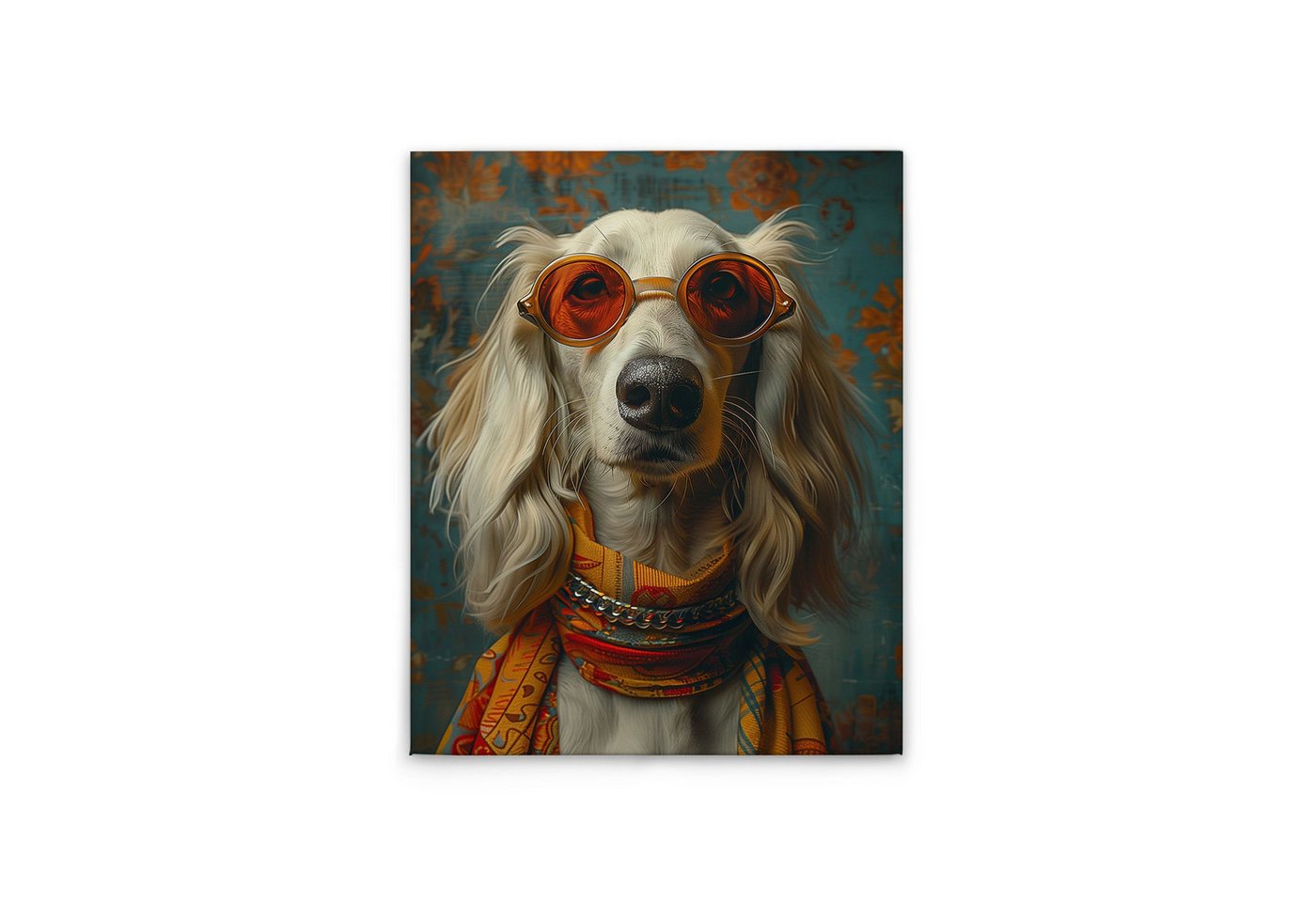 Tadessi Leinwandbild Hippie Hund - Kunstdruck - M1-No.52258, Tiere Tadessi Leinwandbild Hippie Hund - Kunstdruck - M1-No.52258, Tiere von Tadessi