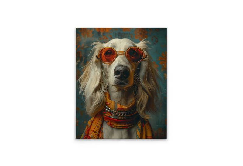 Tadessi Leinwandbild Hippie Hund - Kunstdruck - M1-No.52258, Tiere Tadessi Leinwandbild Hippie Hund - Kunstdruck - M1-No.52258, Tiere von Tadessi