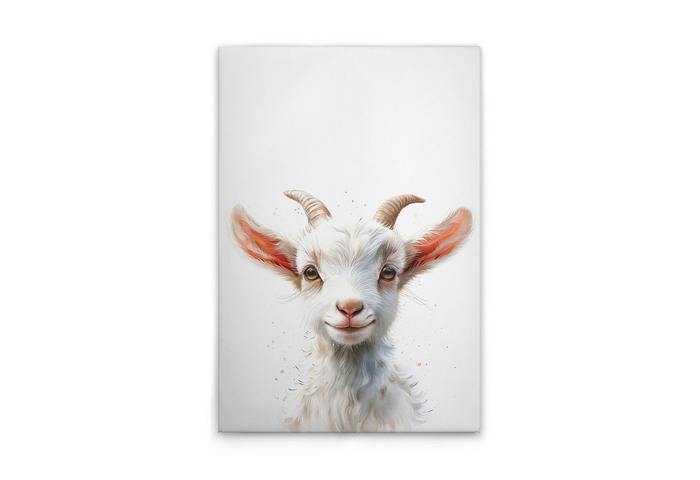 Tadessi Leinwandbild Leinwandbild Baby Ziege Kinderzimmer M1-No.51872, Keilrahmen in Weiß, Tiere Tadessi Leinwandbild Leinwandbild Baby Ziege Kinderzimmer M1-No.51872, Keilrahmen in Weiß, Tiere von Tadessi