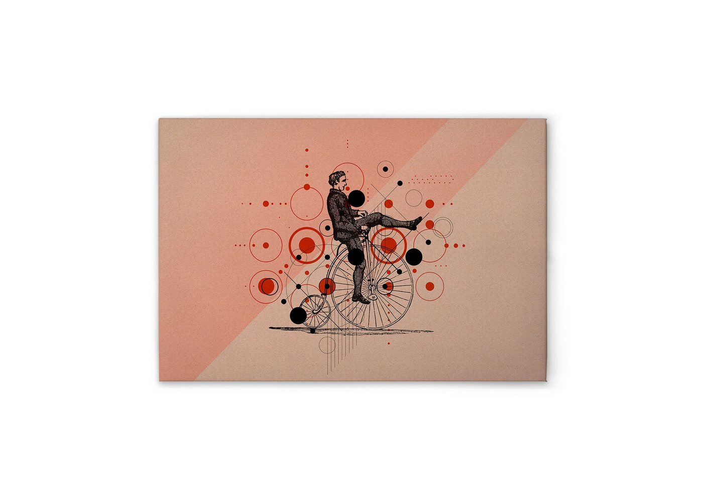 Tadessi Leinwandbild Leinwandbild Retro Fahrrad M1-No.51276, Keilrahmen in Beige Rosa-Pare, Gemälde Tadessi Leinwandbild Leinwandbild Retro Fahrrad M1-No.51276, Keilrahmen in Beige Rosa-Pare, Gemälde von Tadessi