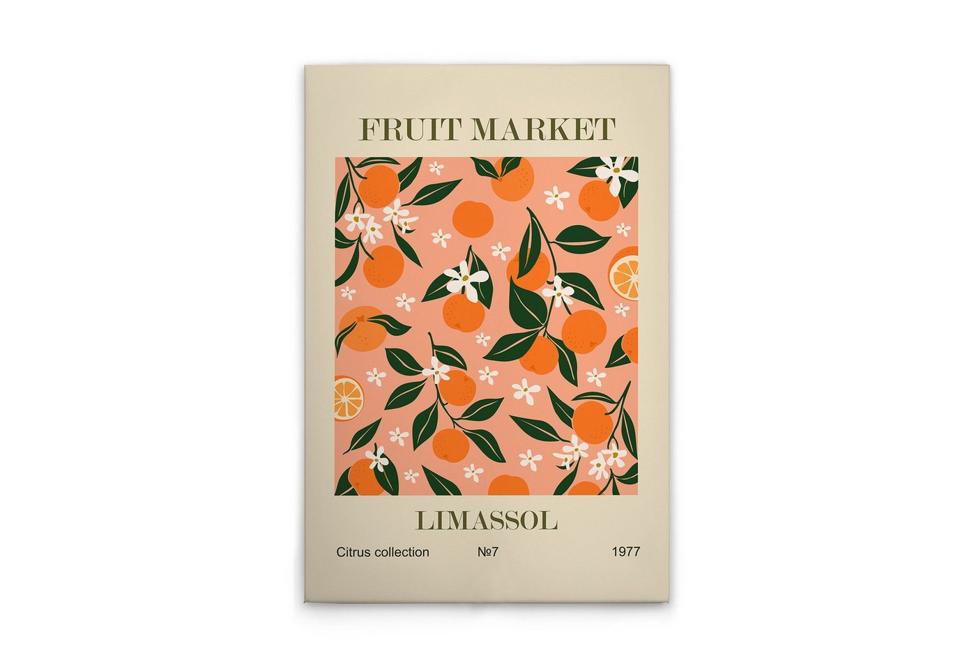 Tadessi Leinwandbild Leinwandbild Retroschild Mandarinen M1-No.51723, Keilrahmen in Beige, Natur Tadessi Leinwandbild Leinwandbild Retroschild Mandarinen M1-No.51723, Keilrahmen in Beige, Natur von Tadessi