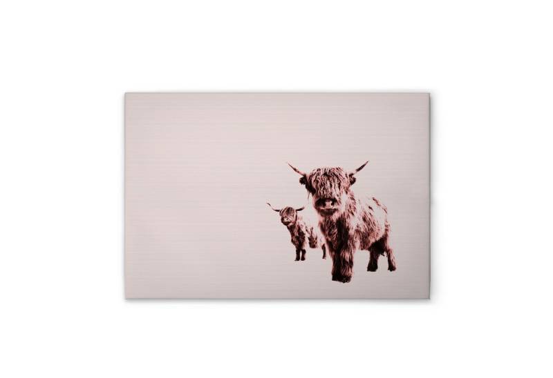 Tadessi Leinwandbild Leinwandbild Tiere Kühe M1-No.51146, Keilrahmen in Beige Braun-Parent, Tiere von Tadessi