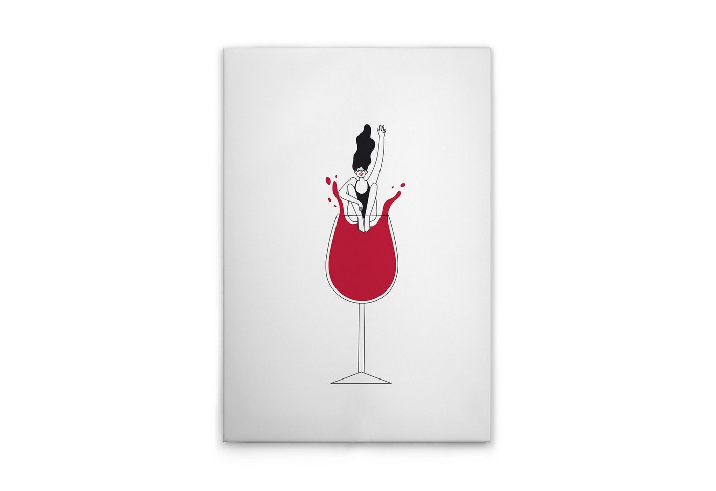 Tadessi Leinwandbild Leinwandbild Weinglas WG Küche M1-No.51548, Keilrahmen in Weiß Schwar, Gemälde Tadessi Leinwandbild Leinwandbild Weinglas WG Küche M1-No.51548, Keilrahmen in Weiß Schwar, Gemälde von Tadessi