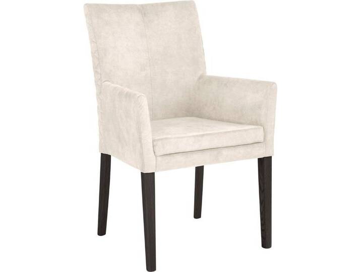 Leonique Armlehnstuhl Vence, mit Rautensteppung in der Rückenlehne, Beine aus massiver Buche, weiß, creme Leonique Armlehnstuhl Vence, mit Rautensteppung in der Rückenlehne, Beine aus massiver Buche, weiß, creme von OTTO