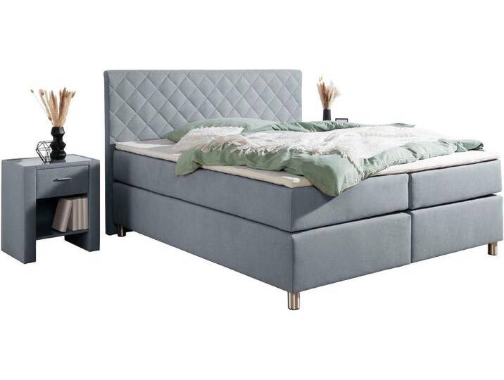 Leonique Boxspringbett Bernard, in verschiedenen Breiten, inkl. Topper, Matratze in H2, H3 oder H4 erhältlich, blau, 7-Zonen-Tonnentaschen-Federkernmatratze Leonique Boxspringbett Bernard, in verschiedenen Breiten, inkl. Topper, Matratze in H2, H3 oder H4 erhältlich, blau, 7-Zonen-Tonnentaschen-Federkernmatratze von OTTO